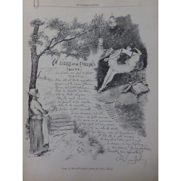 1886 LA CIGALE ET LA FOURMI LA FONTAINE TEXTE PONCHON 2 JOURNAUX