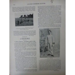 1900 SUI ESCRIME LUCIEN MERIGNAC CHAMPION MONDE FLEURET