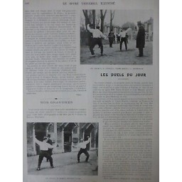 1903 SUI ESCRIME DUELS MANAUD R BERNSTEIN FRANTZ REICHEL G BREITTMAYER