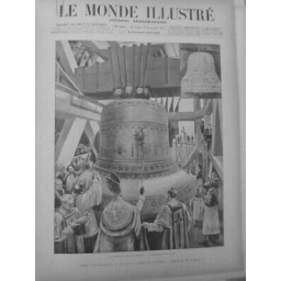 1895 CLOCHE SAVOYARDE BAPTEME SACRE COEUR EVEQUE  2 JOURNAUX