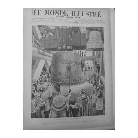 1895 CLOCHE SAVOYARDE BAPTEME SACRE COEUR EVEQUE  2 JOURNAUX