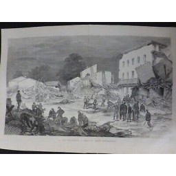 1875 INONDATION DE TOULOUSE 2 JOURNAUX