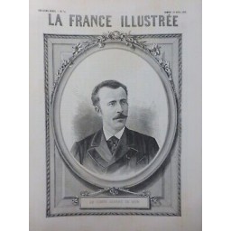 1876 1914 LE COMTE ALBERT DE MUN CHASSEUR AFRIQUE 2 JOURNAUX