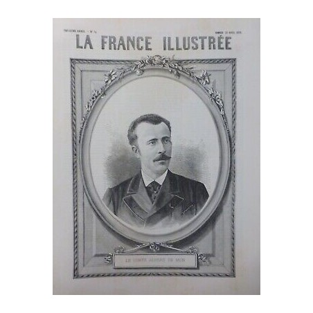 1876 1914 LE COMTE ALBERT DE MUN CHASSEUR AFRIQUE 2 JOURNAUX