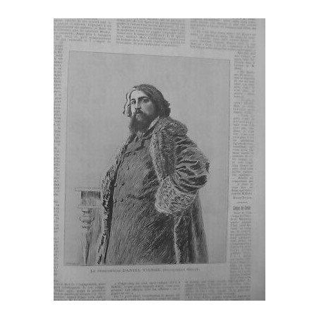 1889 1918 DESSINATEUR DANIEL PORTRAIT VIERGE TABLEAU MISERE 2 JOURNAUX