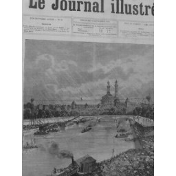 1860 1882 BLONDIN FUNANBULE FIL DE FER TRAVERSEE SEINE 3 JOURNAUX