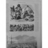 1874 1879 BOHEMIENS CHARIOT NOMADES CAMP ENFANTS 3 JOURNAUX