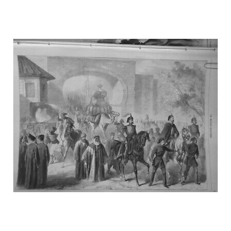 1861 MONDE MUSULMAN DEPART CARAVANE CONSTANTINOPLE PRESENTS TEMPLE CAABA MECQUE