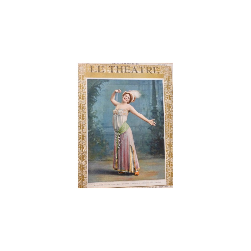 1908 THEATRE BLANCHE TOUTAIN BELLE BETE CARLOTTA ZAMBELLI REVUE DEUX MONDES