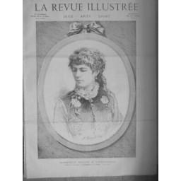 1881 PERSONNALITES CELEBRES RI MADEMOISELLE VANZANDT OPERA COMIQUE DESSIN CARRED