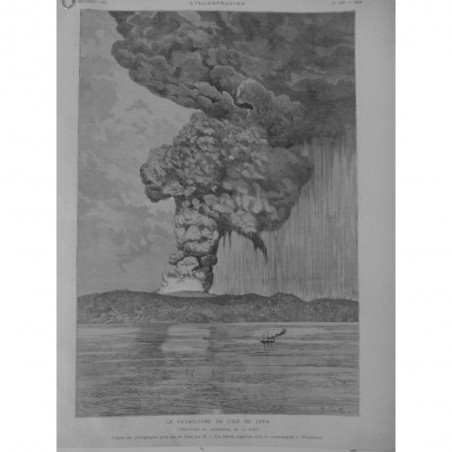 1883 I CATACLYSME ILE JAVA ERUPTION KRAKATOA