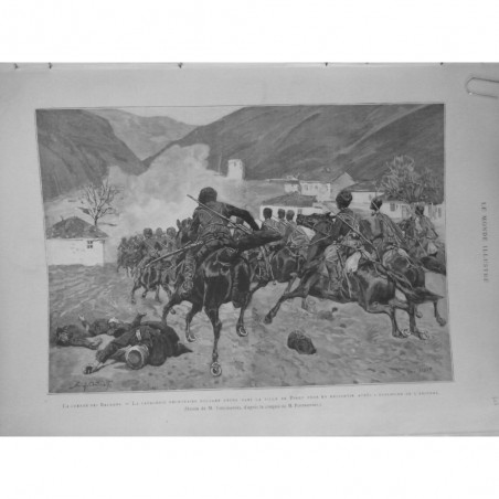 1886 BALKAN GUERRE CAVALERIE BULGARE EXPLOSION ARSENAL