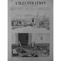 1883 I  TRAMBLEMENT TERRE ILE ISCHIA CADAVRES CASAMICCIOLA