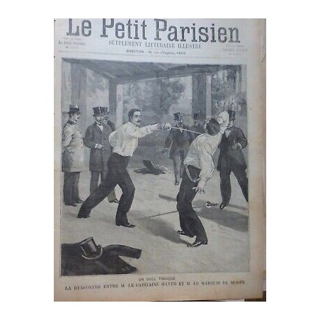 1892 PP  DUEL TRAGIQUE CAPITAINE MAYER MARQUIS DE MORES