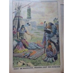 1913 PJ AMERIQUE MORT HIAWATHA DERNIER CHEF IROQUOIS