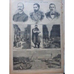 1897 PP EVENEMENTS CRETE VUE GENERALE PORT CANEE INSURGE ROI GRECE