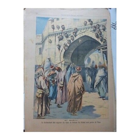 1903 PJ MAROC EXPOSITION TETES SOLDATS SULTAN PORTES TAZA