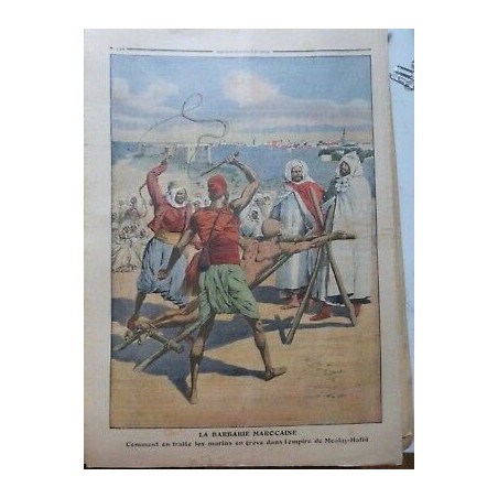 1910 PJ BARBARIE MAROCAINE TRAITEMENT MARINS GREVE EMPIRE MOULAY HAFID