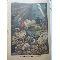 1916 PJ GUERRE ZEPPELIN PASSE