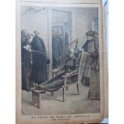 1899 PJ PEINE MORT AMERIQUE ELECTROCUTION