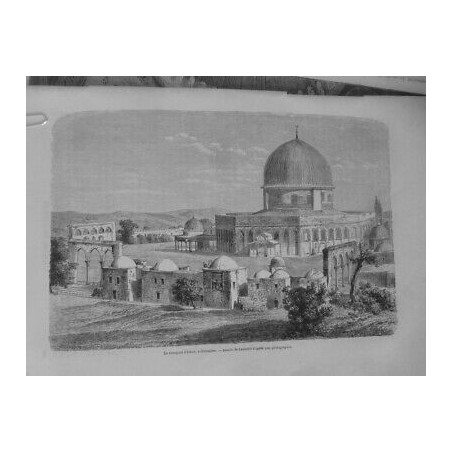 1900 MONDE MUSULMAN MOSQUE OMAR JERUSALEM DESSIN LANCELOT