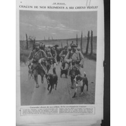 1917 GRANDE GUERRE REGIMENTS CHIENS FIDELES SOLDATS MASCOTTES