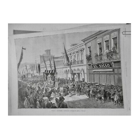 1876 I CHILI CELEBRATION SANTIAGO CENTENAIRE GENERAL O HIGGINS