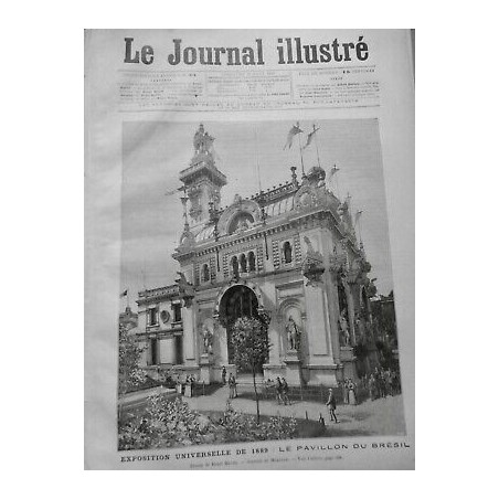 1889 BRESIL EXPOSITION UNIVERSELLE PAVILLON DESSIN HENRI MEYER