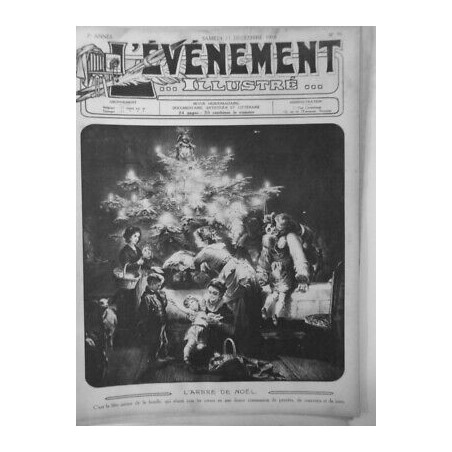 1916 ARBRE NOEL ILLUMINE FETE FAMILLE UNION COEURS COMMUNION PENSEES SOUVENIRS