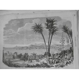 1858 MI BRESIL VUE VILLE RADE RIO DE JANEIRO CROCQUIS M.LABROSSE