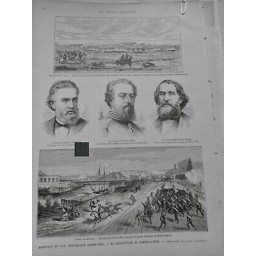 1880 MI ARGENTINE REVOLUTION BUENOS AIRES DEFENSE PONT BARRACAS GARDE NATIONALE