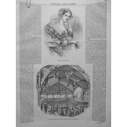 1849 I PORTRAIT LADY BLESSINGTON SALLE SPECTACLE JARDIN CHALET CHAMPS ELYSEES