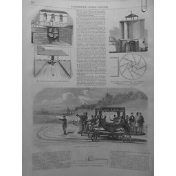 1849 I SYSTEME ANDRAUD LOCOMOTIVE EOLIQUE TURBINE ROUE FLUVIALE