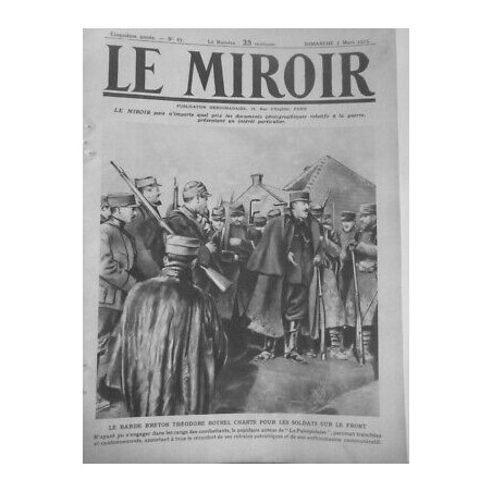 1915 PERSONNES CELEBRES THEODORE BOTREL AUTEUR PAINPOLAISE CHANTE SOLDATS FRONT