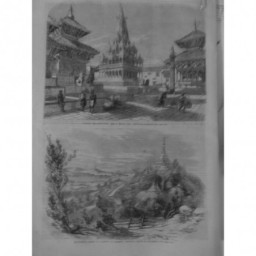 1865 UI TEMPLE KHRISHNA NEPAL  MOULMEIN CAPITALE TENASSERIM INDO CHINE