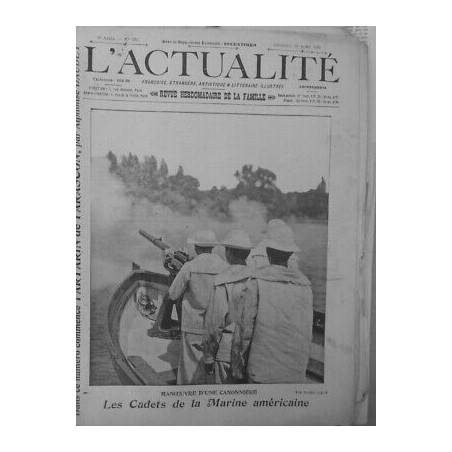 1905 CADETS MARINE AMERICAINE CANON 2 JOURNAUX