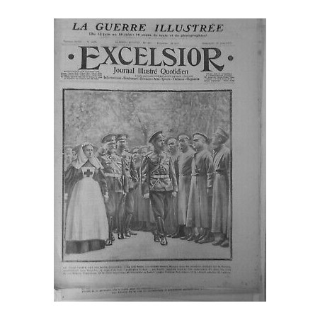 1915 INFIRMIERE TSAR VISITE SOLDATS BLESSES DERNIERS COMBATS BZOURS