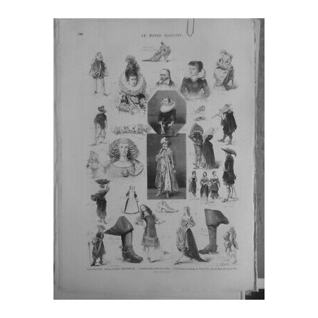 1874 EXPOSITION UNION CENTRALE COSTUMES SPECIMEN HENRI IV LOUIS XIII XIV