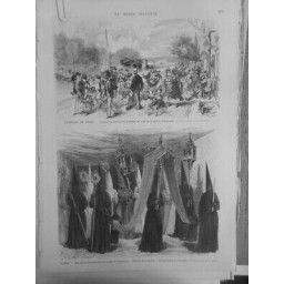 1874 EXPOSITION PARIS RETROSPECTIVE HISTOIRE COSTUMES PENITENTS LIMOGES