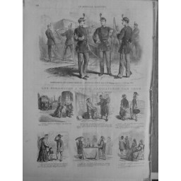 1869 UNIFORMES GARDES MOBILES NOUVELLE TENUE DESSIN H.DUTHEIL-ECOSSE