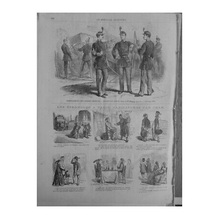 1869 UNIFORMES GARDES MOBILES NOUVELLE TENUE DESSIN H.DUTHEIL-ECOSSE