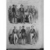 1852 NOUVEAUX COSTUMES CORPS CONSTITUES SENAT CONSEIL ETAT DESSIN DUSAUTOY