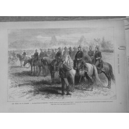 1881 NOUVEL UNIFORME CAVALERIE LEGERE ESCADRONS CHASSEURS CHEVAL REVUE LONGCHAMP