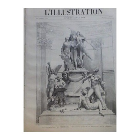 1891 I PANTHEON DECORATION STATUES REVOLUTION FALGUIERE