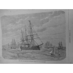 1870 BATEAU ESCADRE CUIRASSEE BALTIQUE DOUVRES