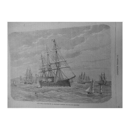 1870 BATEAU ESCADRE CUIRASSEE BALTIQUE DOUVRES