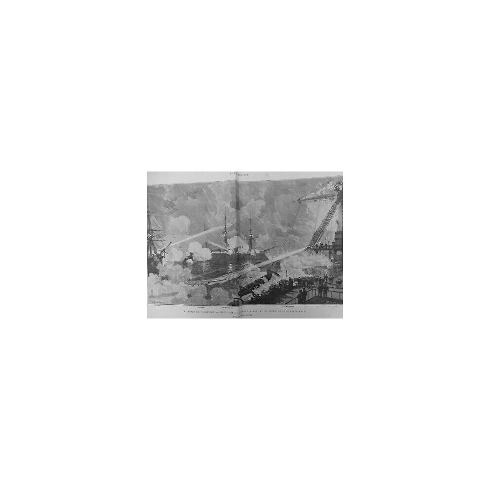 1880 BATEAU LA SURVEILLANTE CHERBOURG COMBAT NAVAL