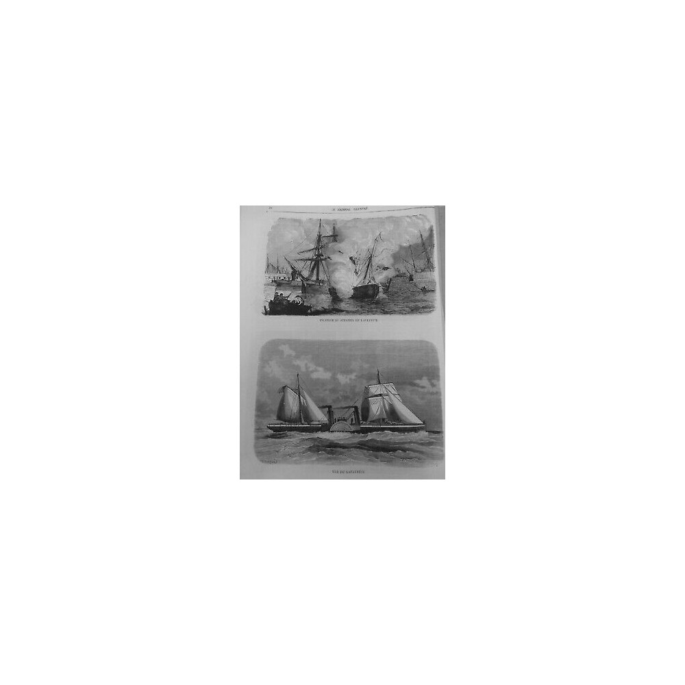 1871 BATEAU LAFAYETTE INCENDIE STEAMER