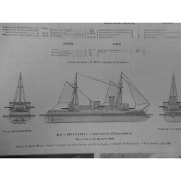 1886 BATEAU CUIRASSE ESCADRE LE HOCHE LORIENT