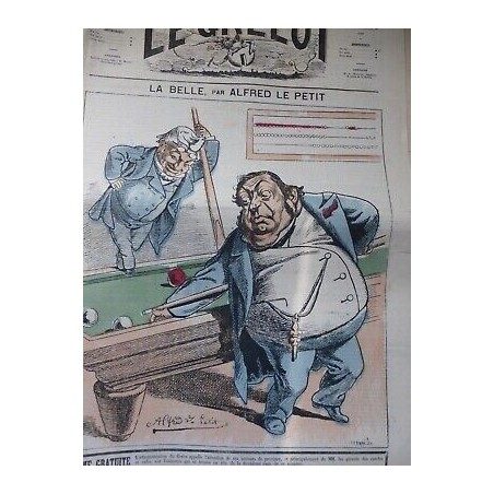 1872 LE GRELOT BILLARD LA BELLE DESSIN ALFRED LE PETIT